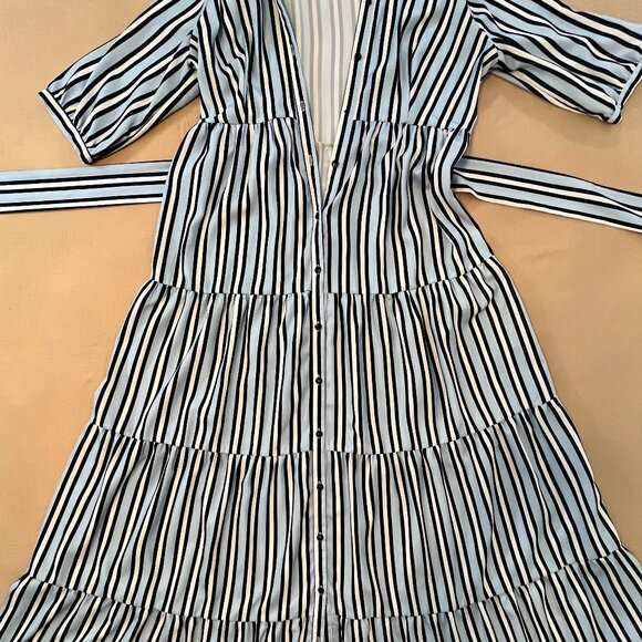 Kimi + Kai Maternity "Ruby" Nursing Maxi Shirt Dress - Picture 6 of 7